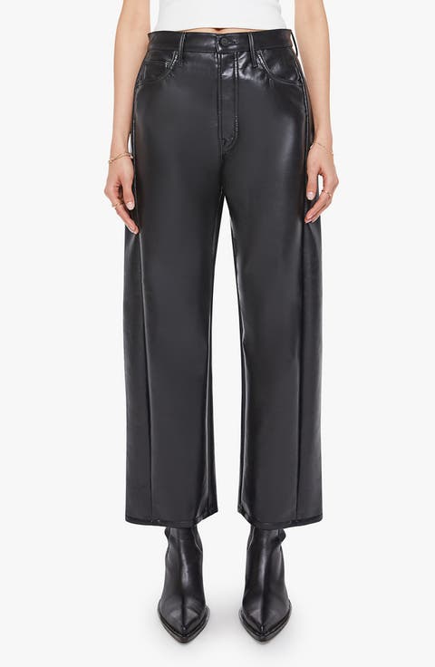 The Half Pipe Flood High Waist Coated Leather Pants