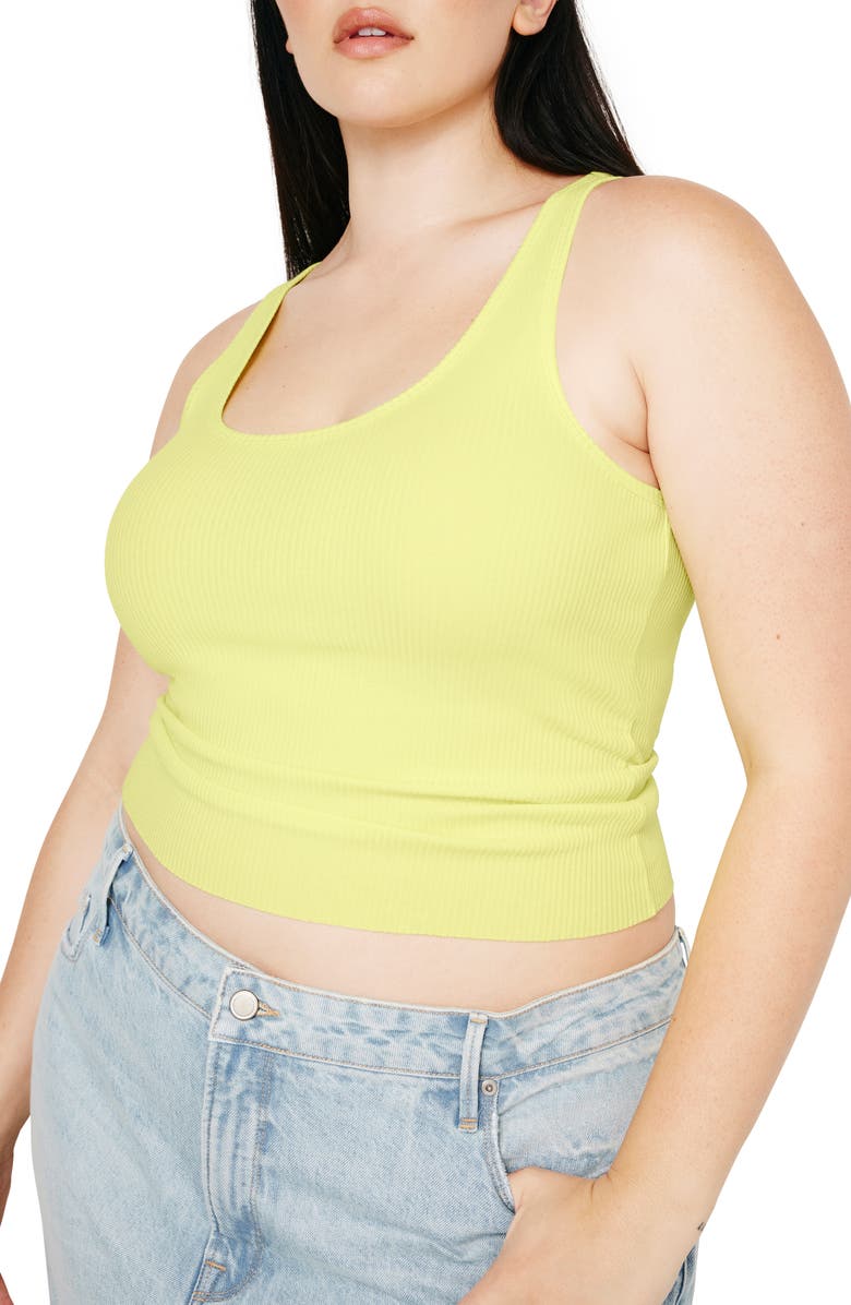 Good American Light Ribbed Crop Tank, Alternate, color, Palo Verde002