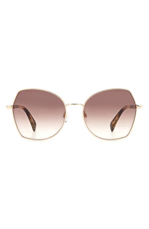 57mm Gradient Irregular Sunglasses