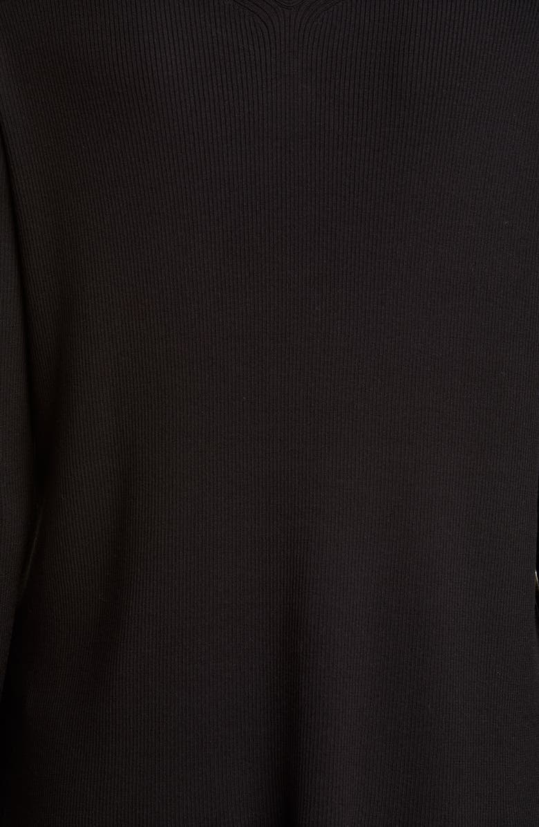 Lafayette 148 New York Wide V-Neck Tunic Sweater, Alternate, color, 