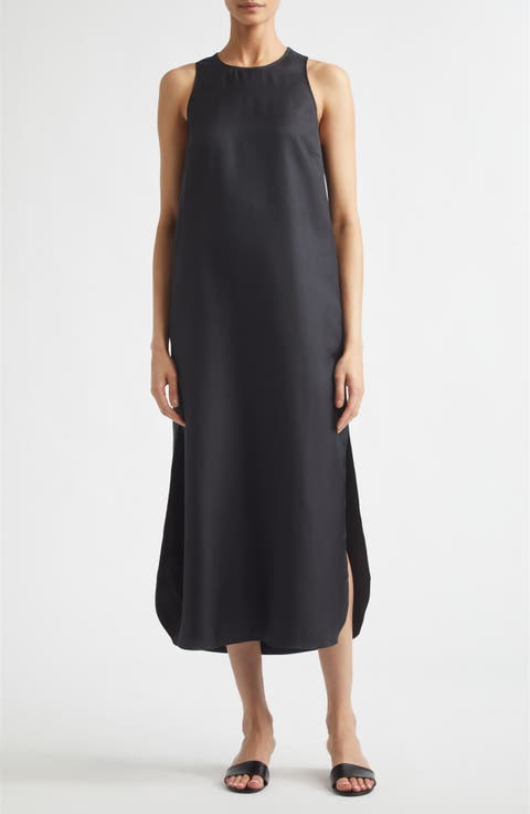 Paloma Twist Detail Silk Twill Dress
