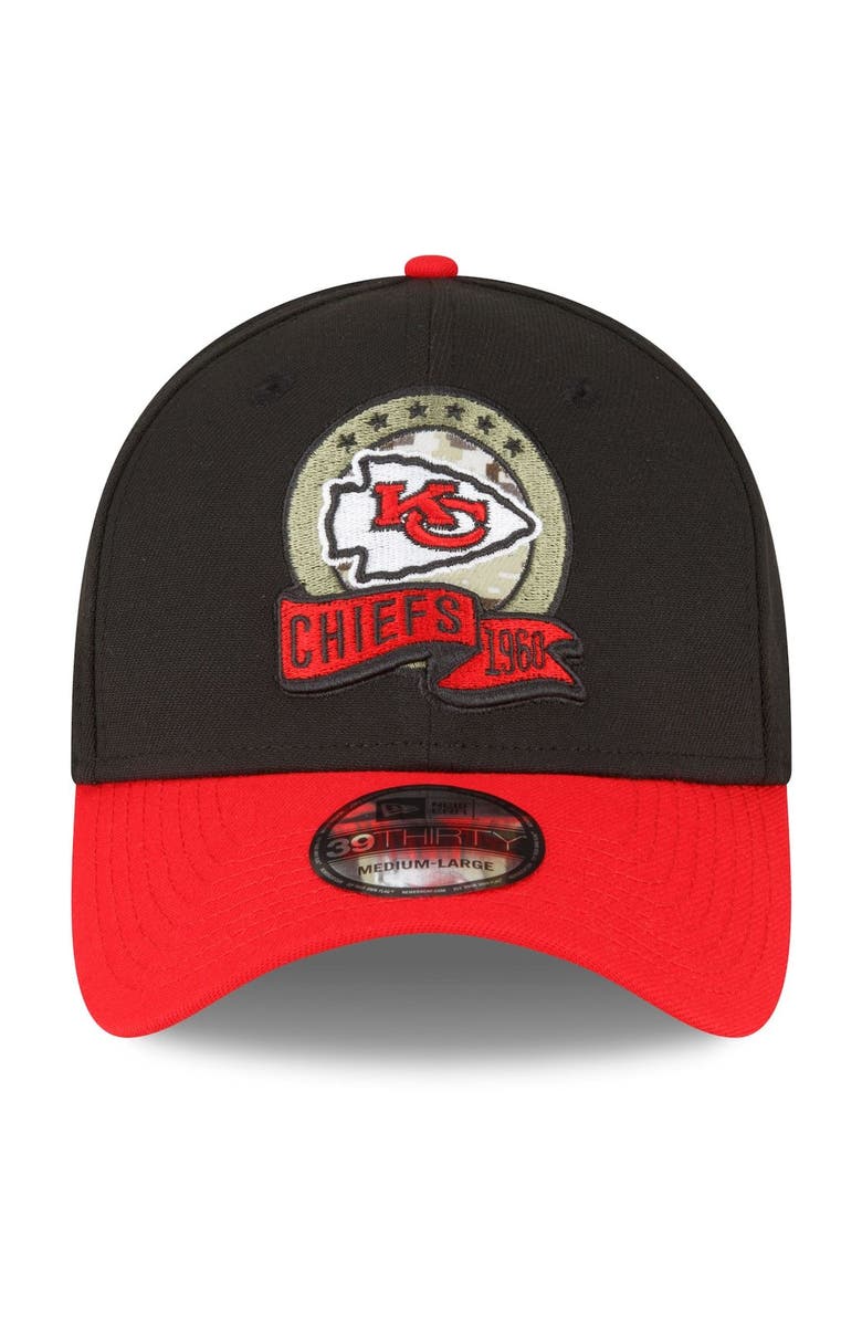 New Era Men's New Era Black/Red Kansas City Chiefs 2022 Salute To Service 39THIRTY Flex Hat, Alternate, color, 