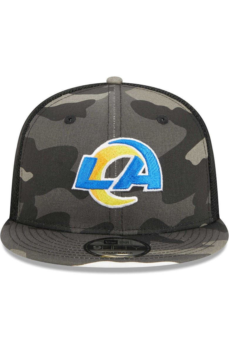 New Era Men's New Era Urban Camo Los Angeles Rams 9FIFTY Trucker Snapback Hat, Alternate, color, Camo