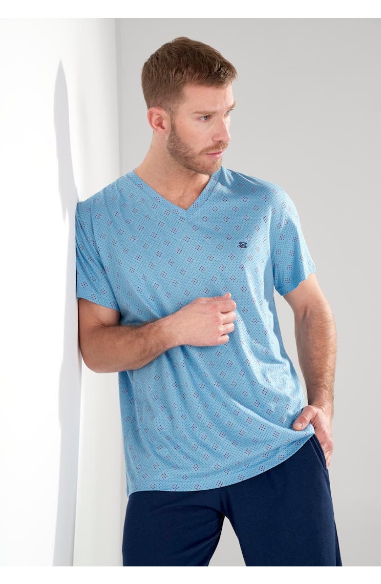 HOM Walter Short Pajama Set, Alternate, color, Blue Print