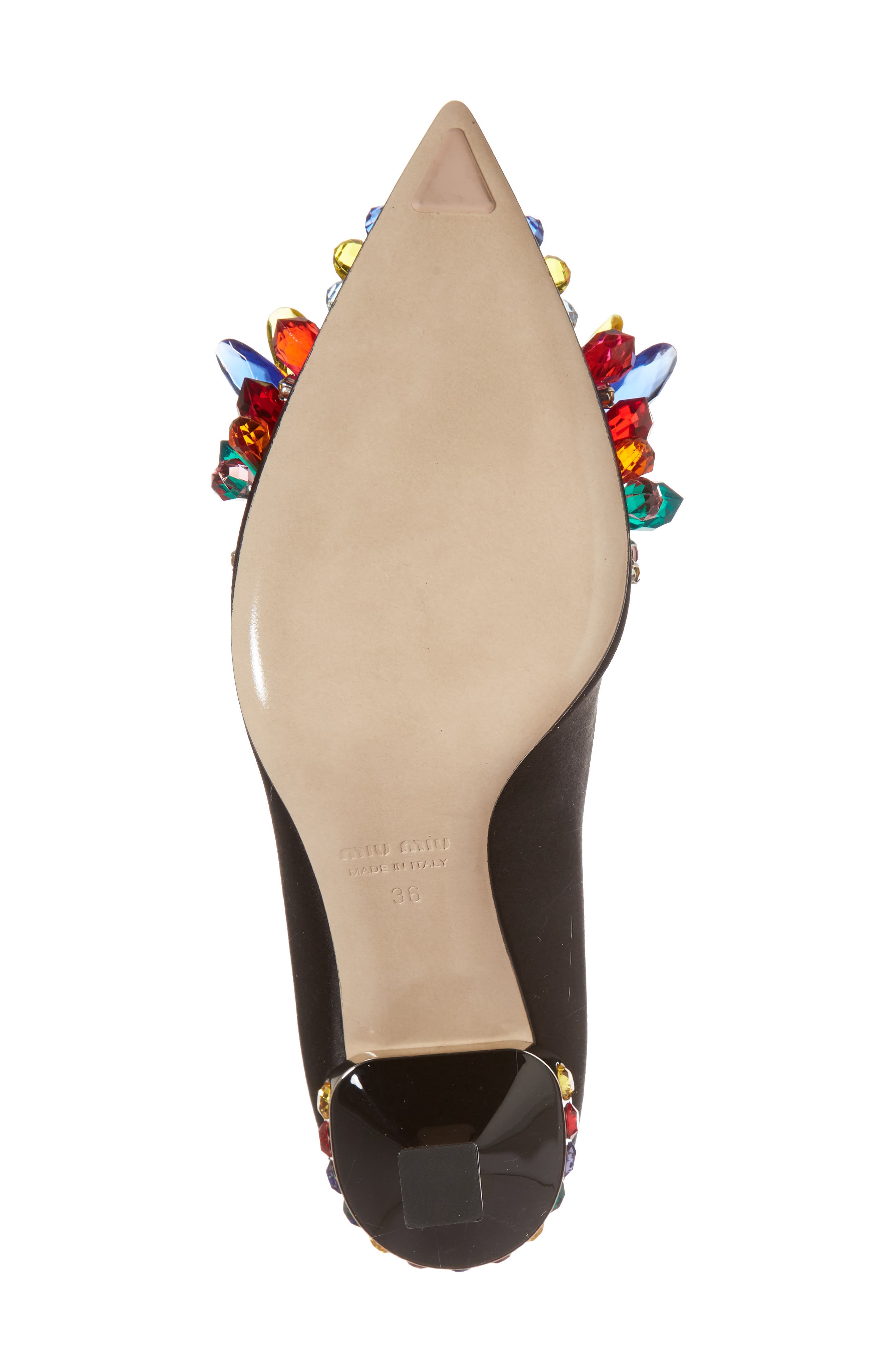 Miu Miu Crystal Embellished Pump, Alternate, color, 