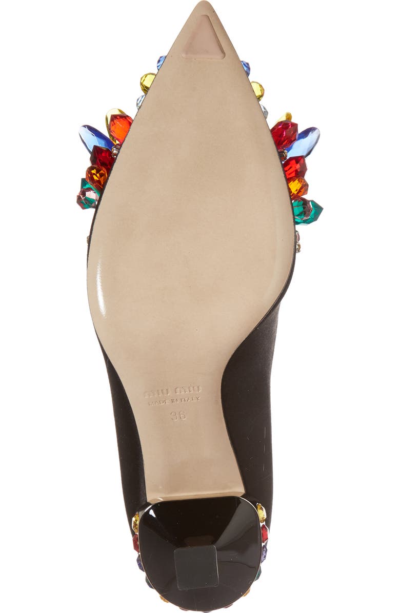 Miu Miu Crystal Embellished Pump, Alternate, color,