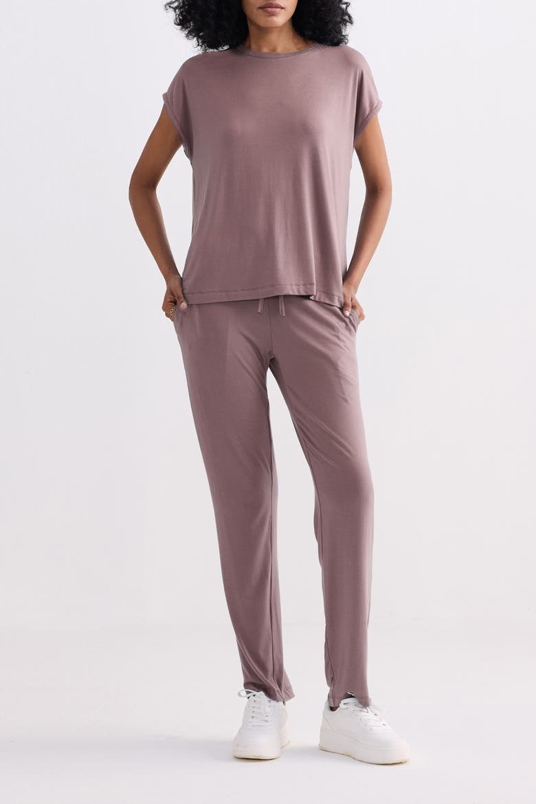 Relaxed Fit Tee Set, Main, color, Dusty Rose