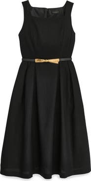 Donna Karan New York Linen Blend A-Line Dress