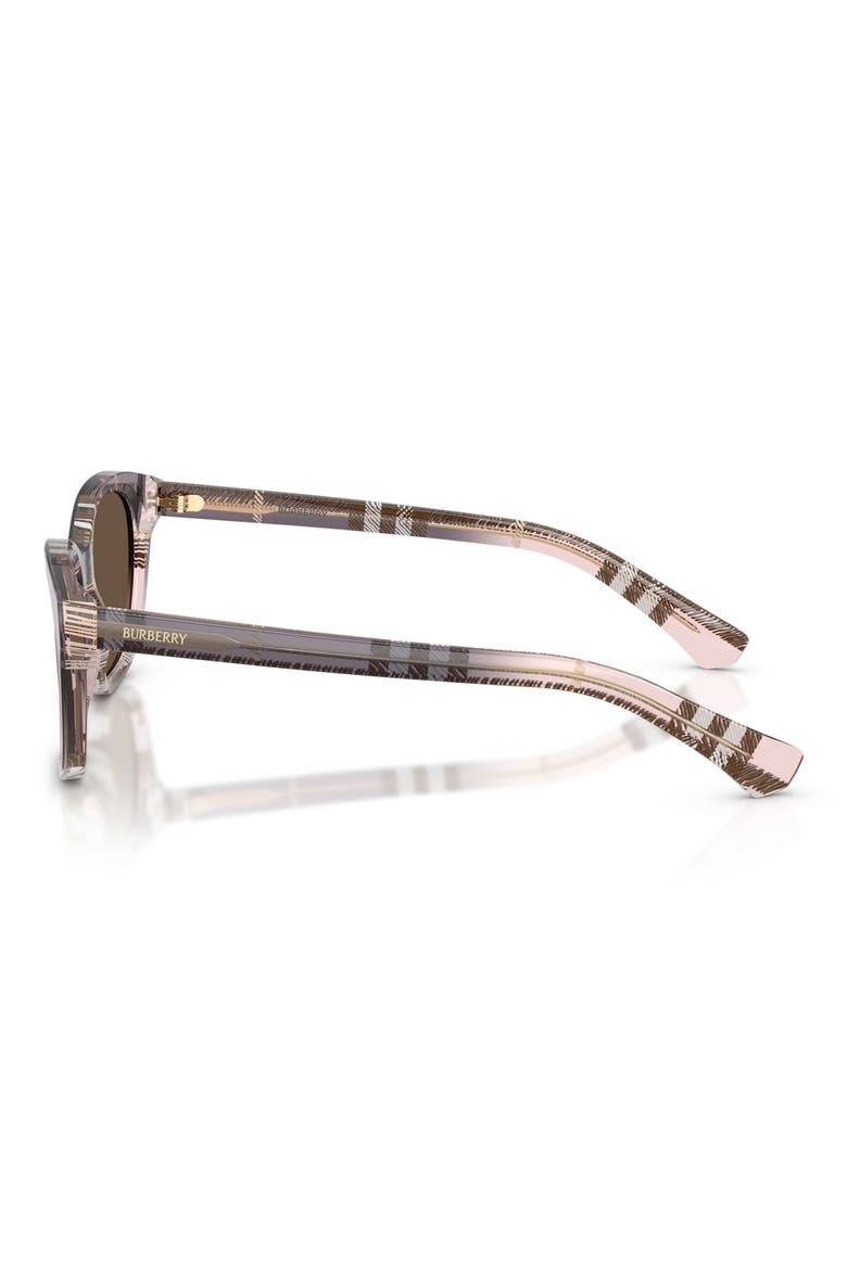 54mm Rectangular Sunglasses, Alternate, color, CHECK GRADIENT ROSE / BROWN