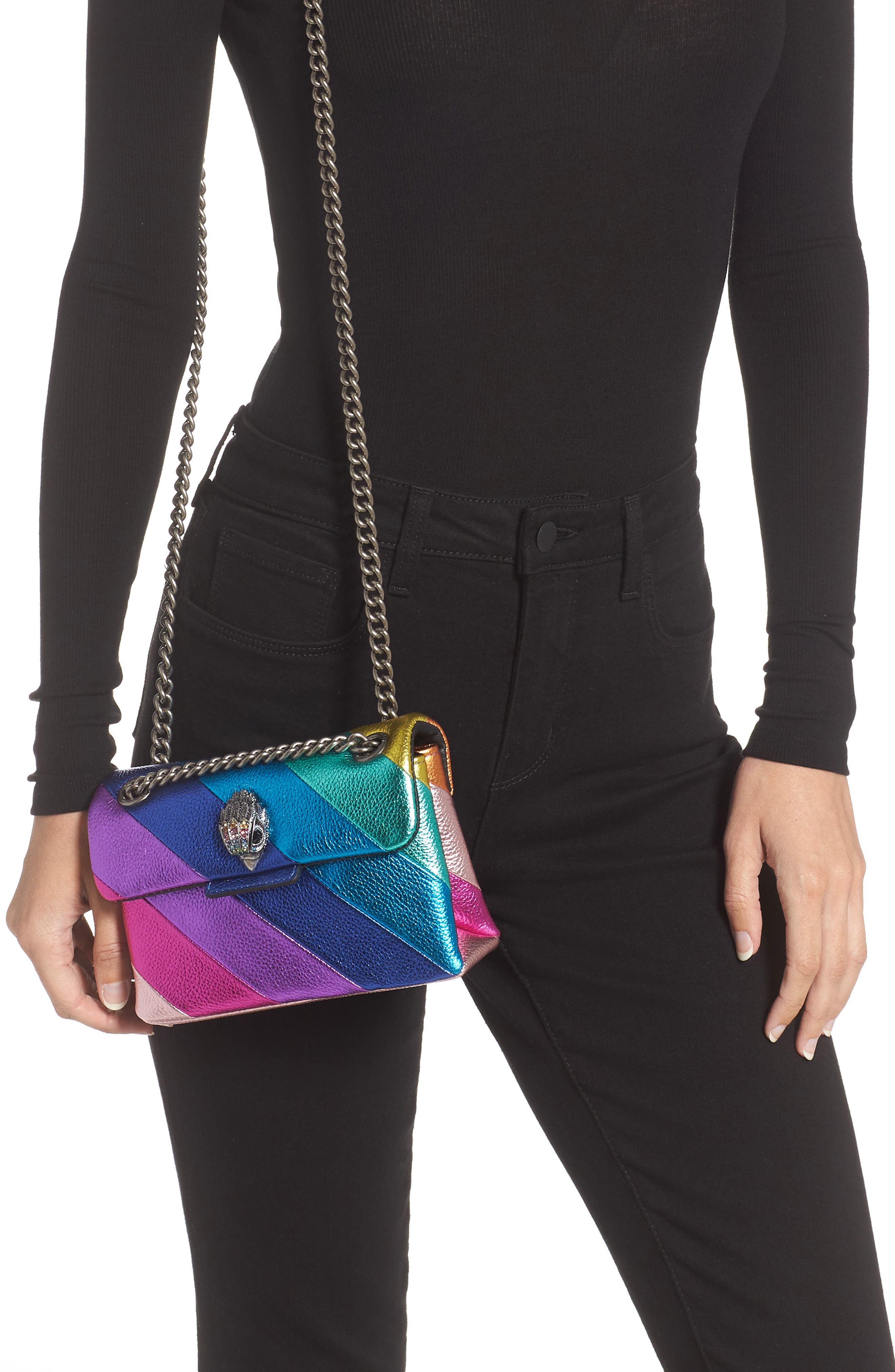 Kurt Geiger London Mini Kensington Leather Crossbody Bag, Alternate, color, Other