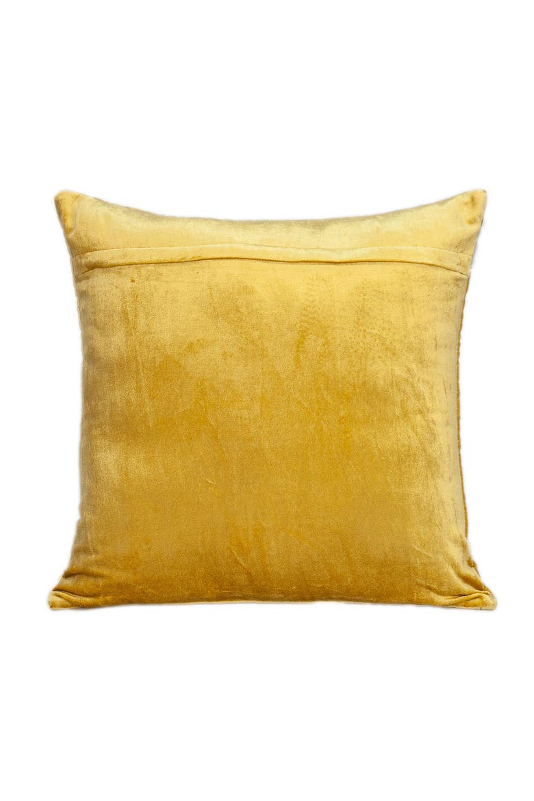 Delta Topstitched Throw Pillow, Alternate, color, YELLOW