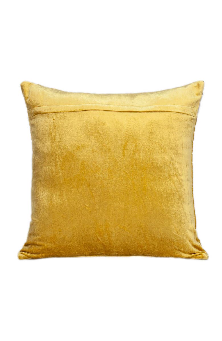 PARKLAND COLLECTION Delta Topstitched Throw Pillow, Alternate, color, Yellow