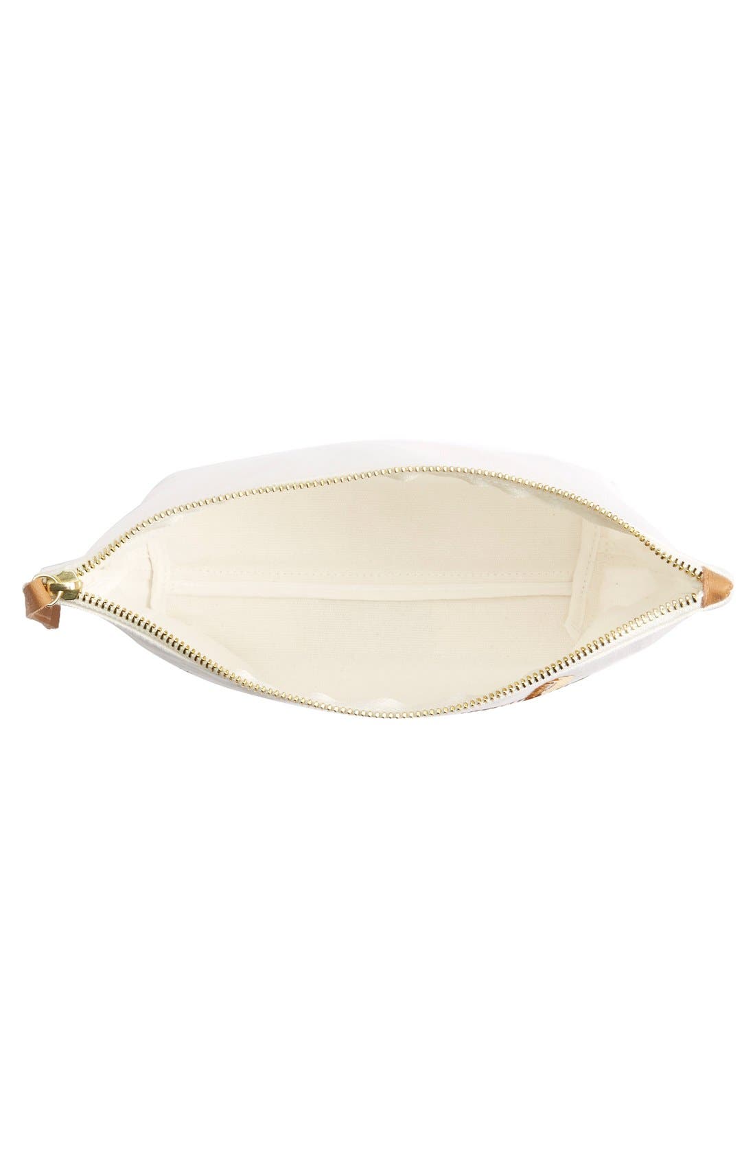 'Stash' Canvas Zip Pouch, Alternate, color, NATURAL/ GOLD