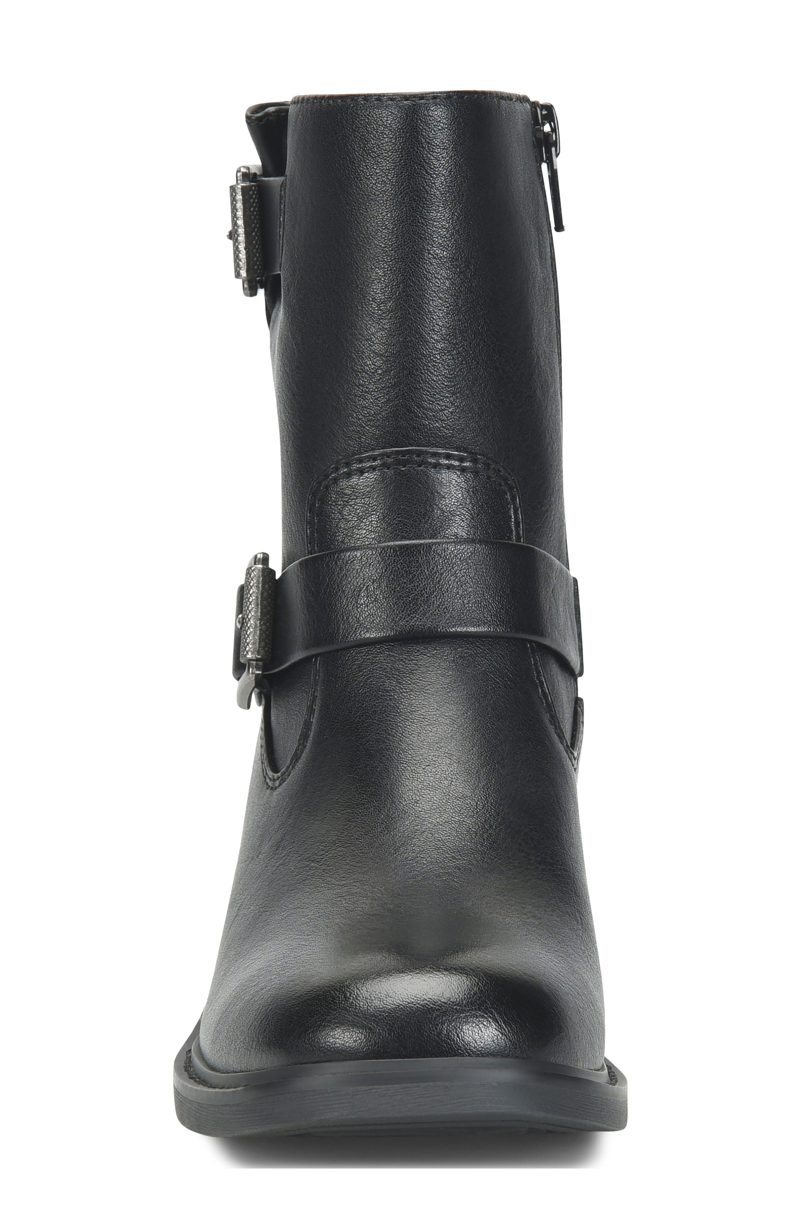 Tameryn Faux Leather Bootie, Alternate, color, BLACK
