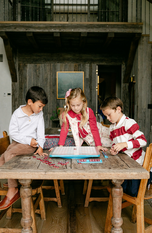 Little Paper Kids Reid Long Sleeve Polo In Multi