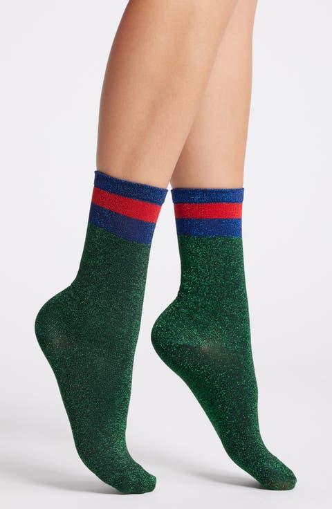 Varsity Metallic Crew Socks