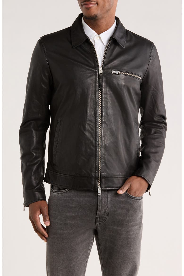 Kaya Leather Jacket, Main, color, JET BLACK