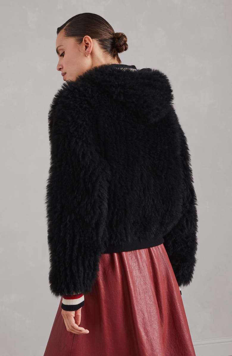 Brunello Cucinelli Cozy shearling hooded cardigan in cashmere, Alternate, color, 