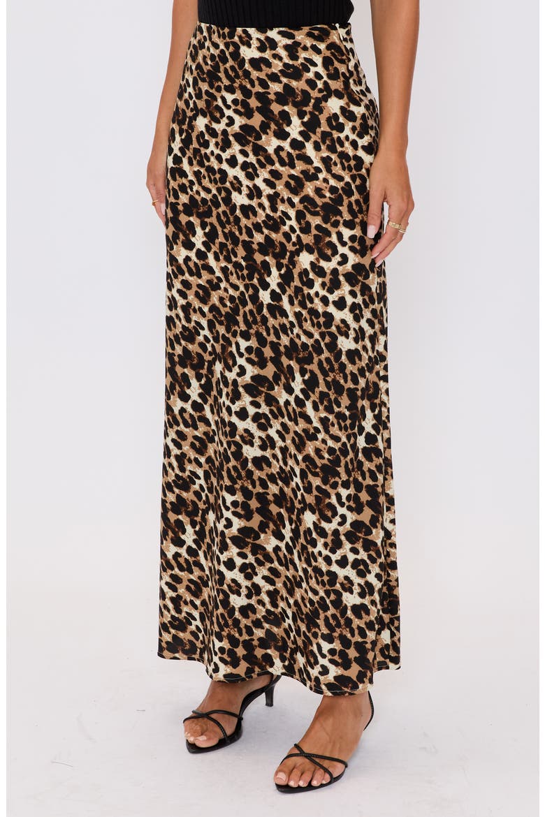 Sabine Leopard Print Maxi Skirt, Alternate, color, LEOPARD