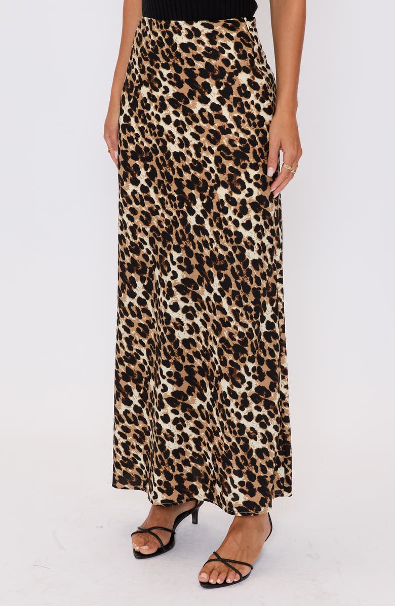 VICI Collection Sabine Leopard Print Maxi Skirt, Alternate, color, Leopard