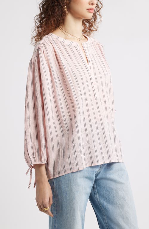 TREASURE & BOND TREASURE & BOND STRIPE COTTON POPOVER SHIRT 