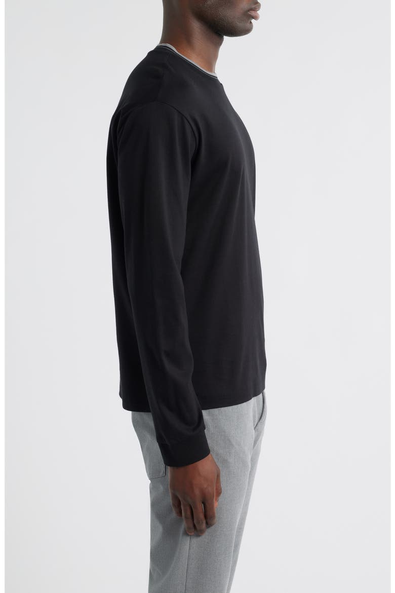 Talley Cotton Crewneck Top, Alternate, color, BLACK