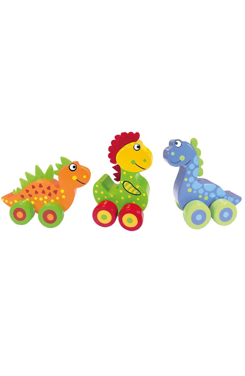 ORANGE TREE TOYS First Dinosaurs 3 Hand Painted Wooden Dinos Ages 1+, Main, color, Multicolored