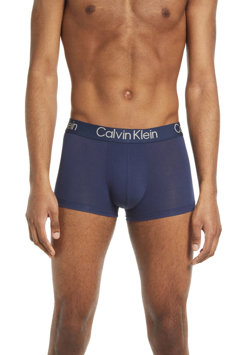 Ultra-Soft Modern 3-Pack Stretch Modal Trunks, Alternate, color, H44 BLACK BLUE