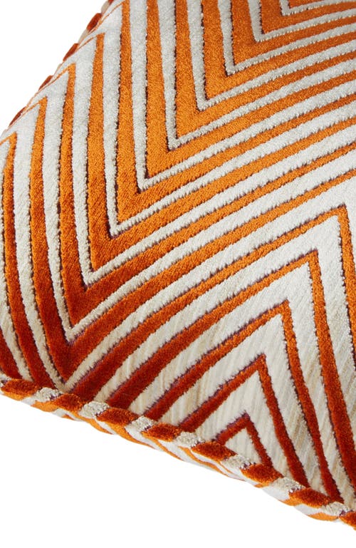 Missoni Home Ziggy 30x60 Cm Viscose Blend Zigzag Cushion In Brown