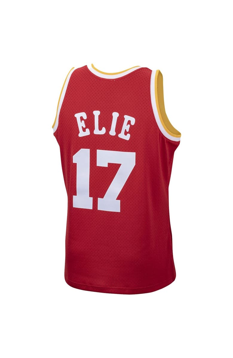 Mitchell & Ness Men's Mitchell & Ness Mario Elie Red Houston Rockets 1993-94 Hardwood Classics Swingman Jersey, Alternate, color, 