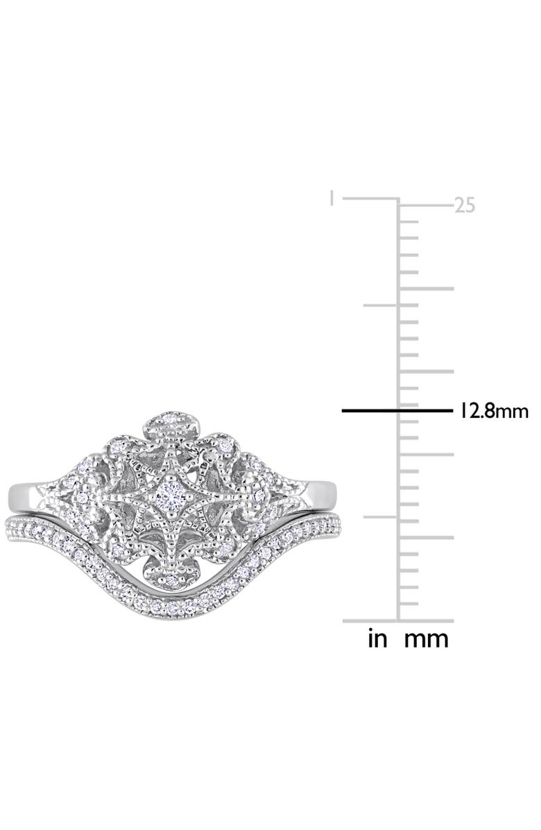 Julianna B. 1/5 CTW Diamond Bridal Ring Set, Alternate, color, Sterling Silver