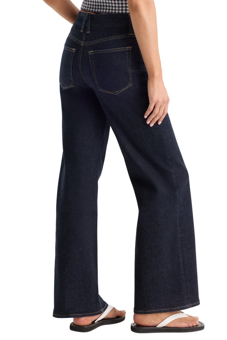 Always Fits Slim Palazzo High Waist Wide Leg Jeans, Alternate, color, DENETHICBLUE04