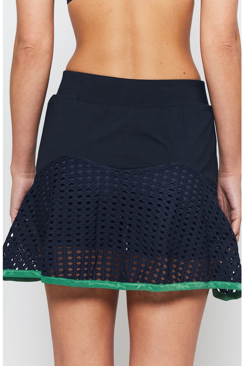 POINTELLE TEAM SKORT, Alternate, color, NAVY/GREEN