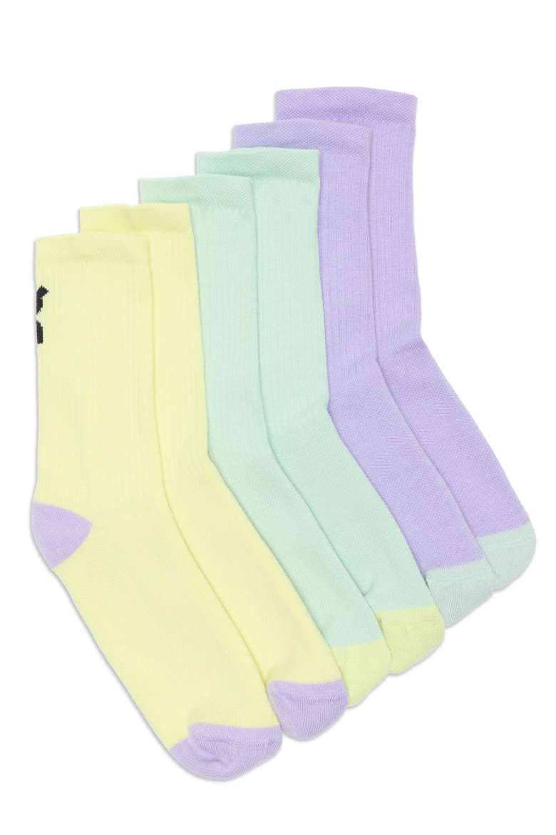 Kids' Assorted 3-Pack Crew Socks, Main, color, BLOOM/ CREEK