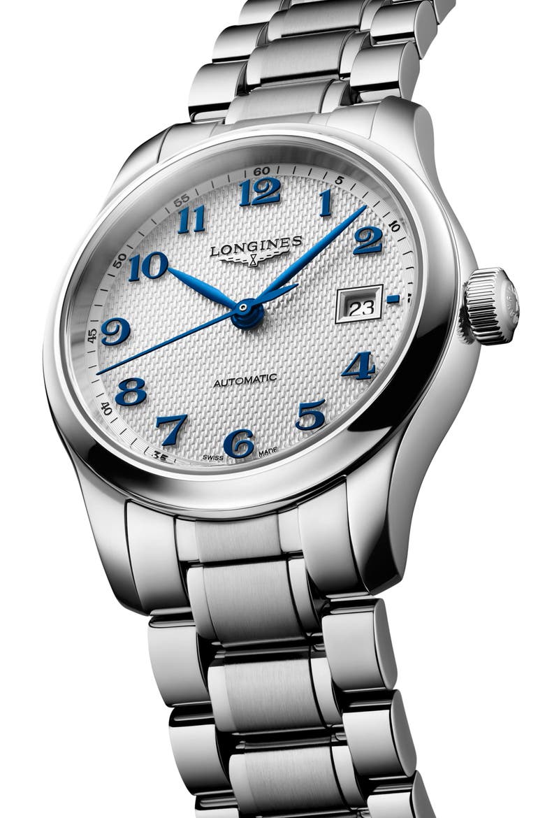 The Master Collection Automatic Bracelet Watch, 30mm, Alternate, color, SILVER