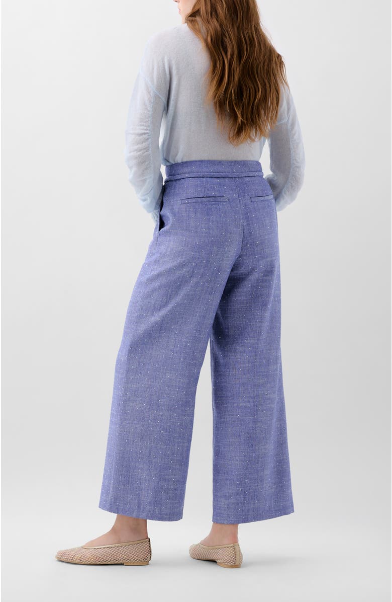 Scalpers Linen Studs Pant, Alternate, color, Indigo