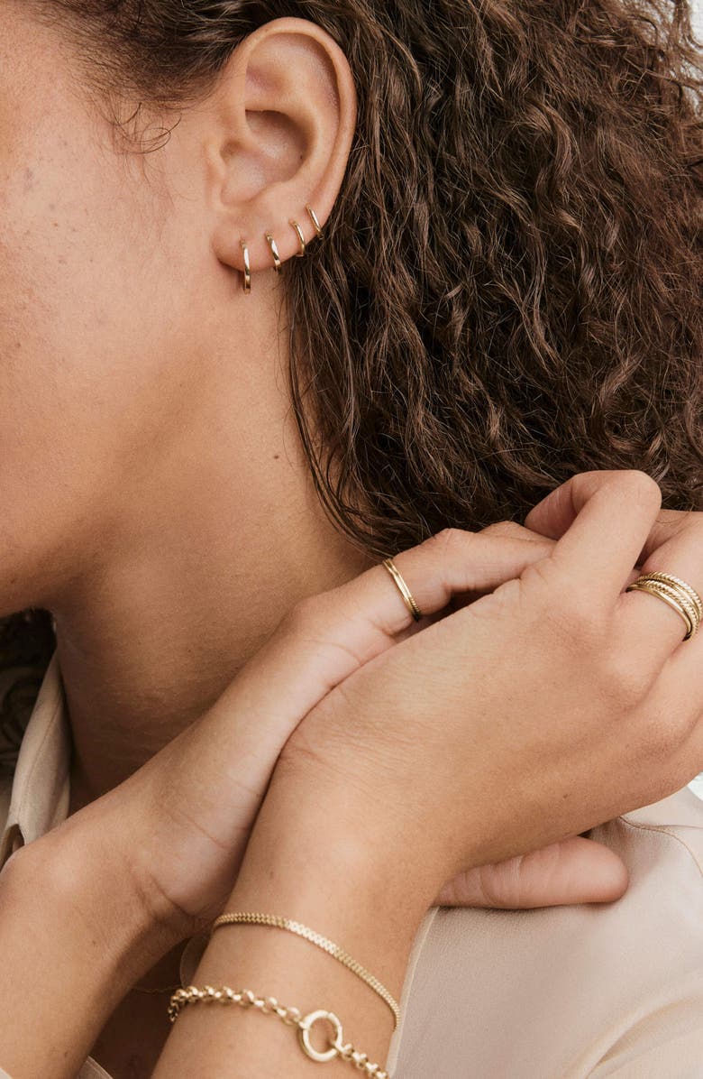 MEJURI Mini Single Hoop Earring, Alternate, color, 10K Yellow Gold