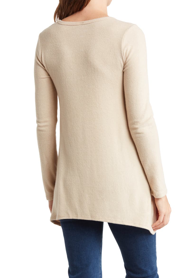 Assymetrical Leopard Heart Swing Sweater, Alternate, color, IVORY PRINT 1