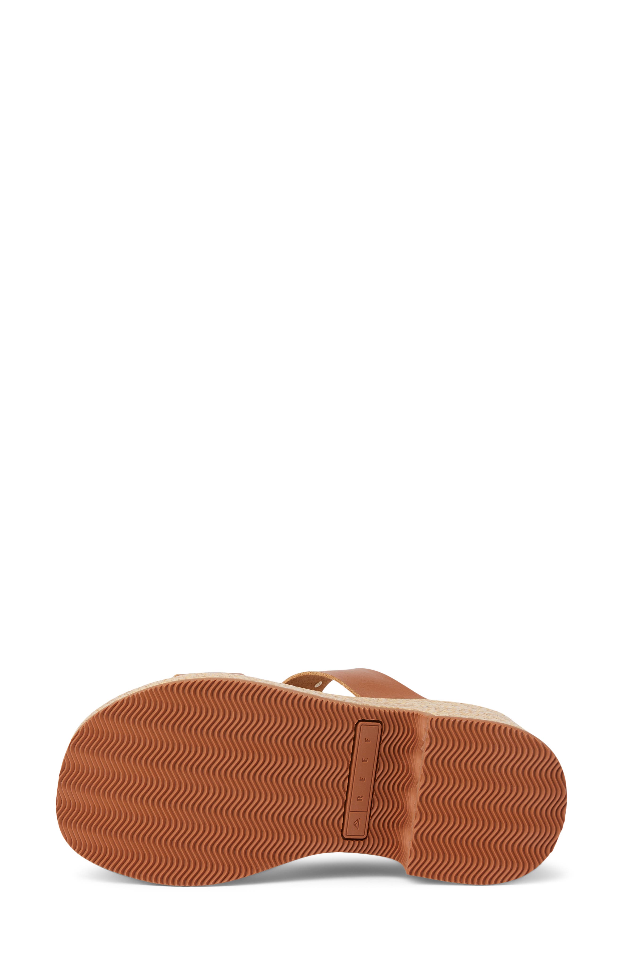 Sunset Ibiza Platform Slide Sandal, Alternate, color, LEATHER BROWN