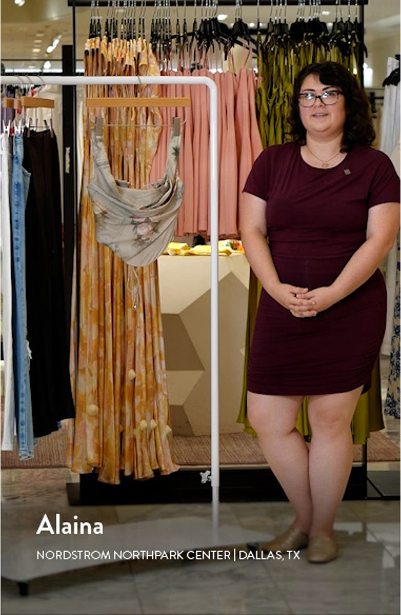 Una Floral Cowl Neck Lace-Up Corset Top, sales video thumbnail