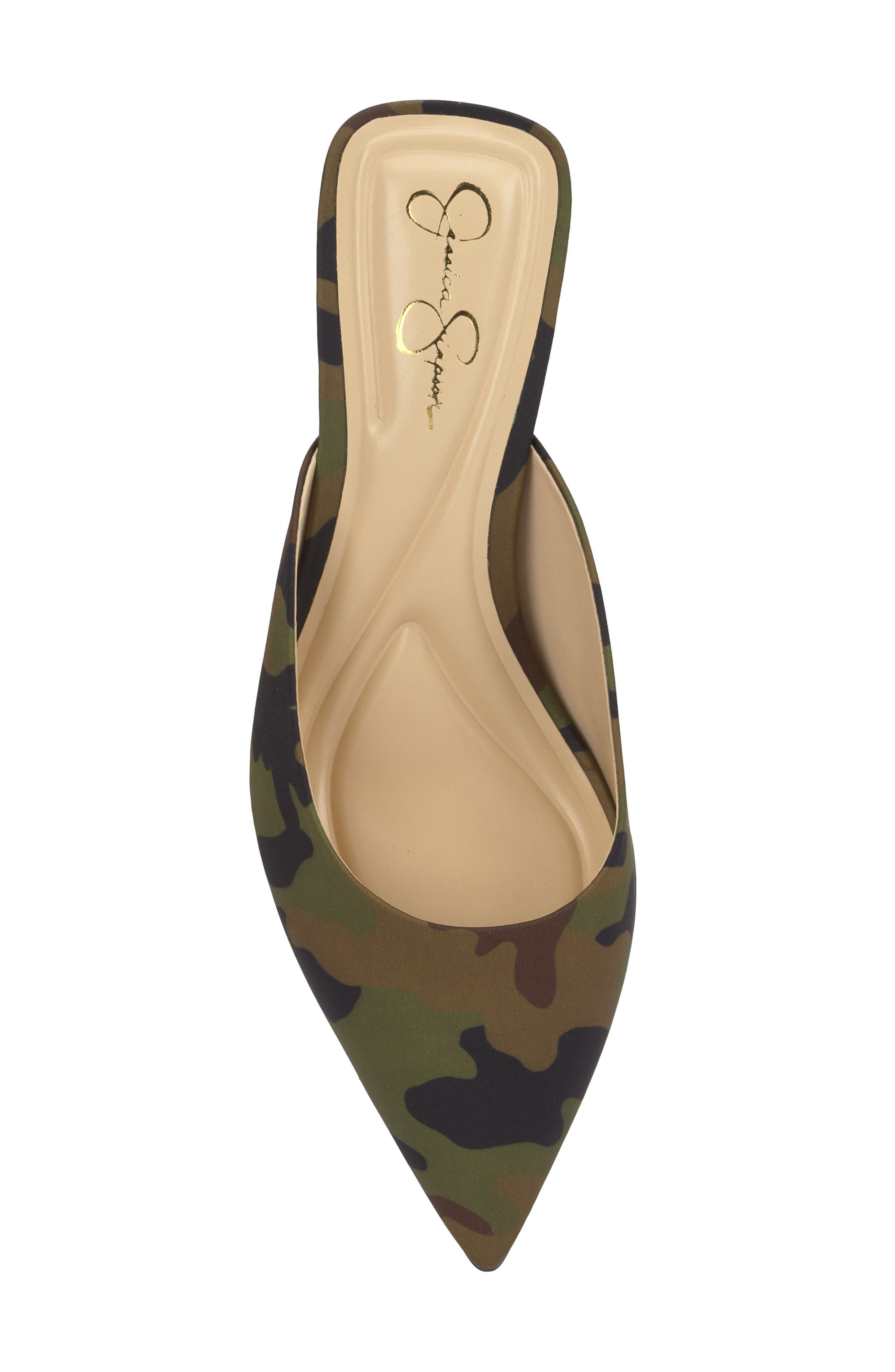 Jessica Simpson Belvaen Pointed Toe Mule, Alternate, color, Forest Camo