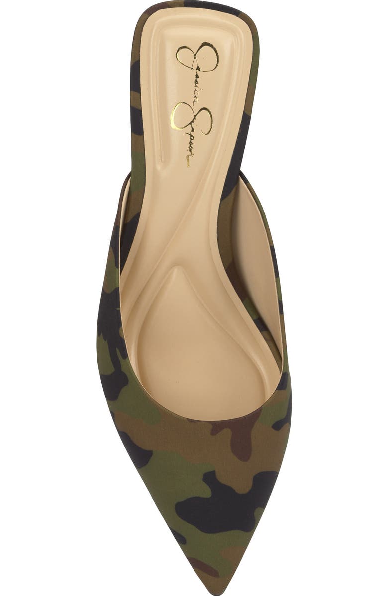 Jessica Simpson Belvaen Pointed Toe Mule, Alternate, color, Forest Camo