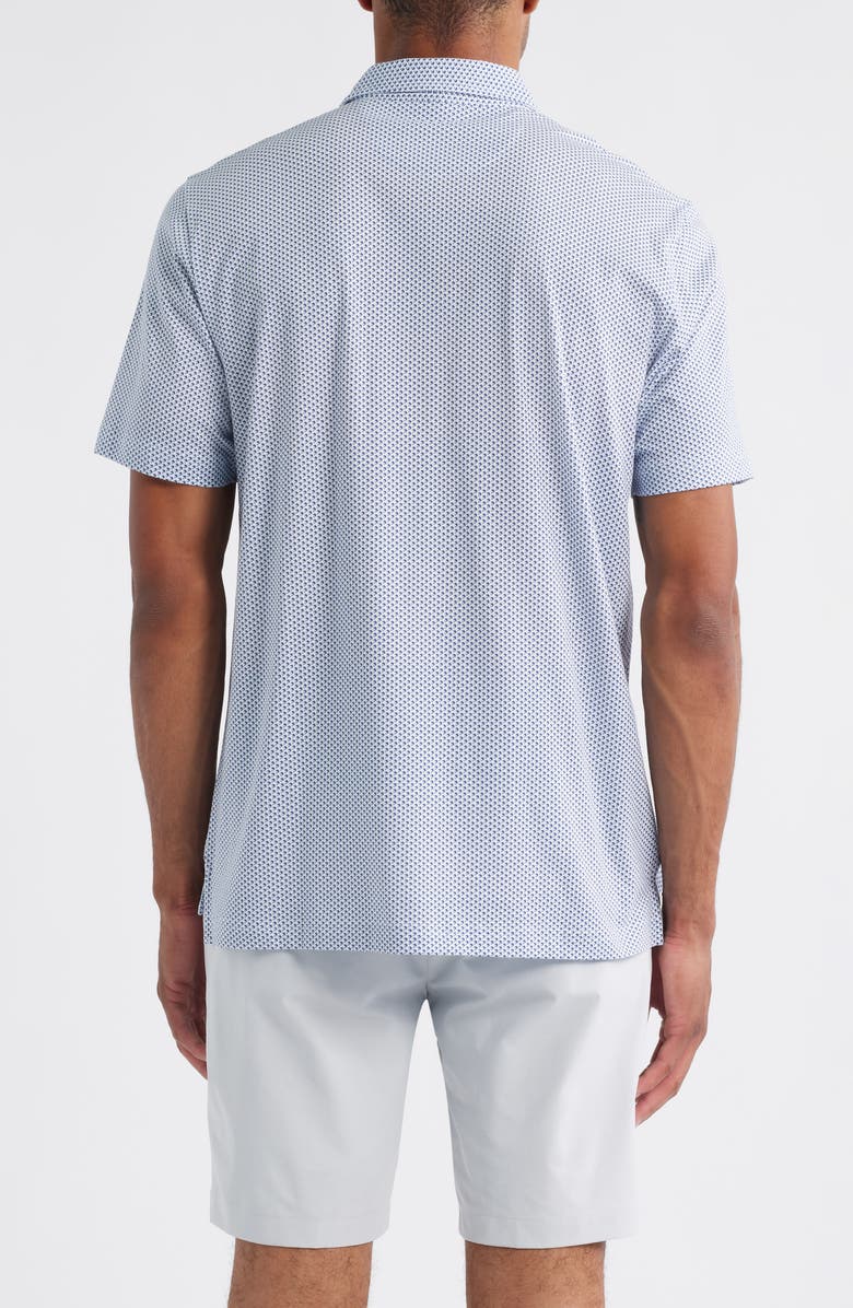 Peter Millar Crown Comfort Marlin Print Pima Cotton Polo, Alternate, color, Atlantic Blue