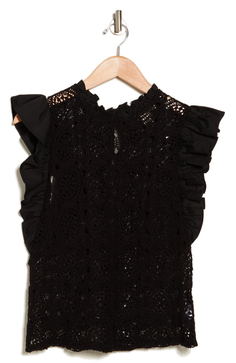 BY DESIGN Emma Cotton Crochet Top, Alternate, color, 