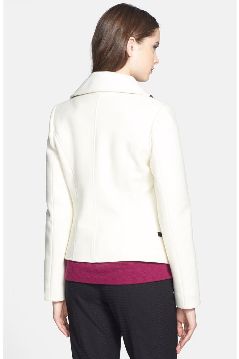 Contrast Zip Wool Blend Jacket, Alternate, color, IVORY
