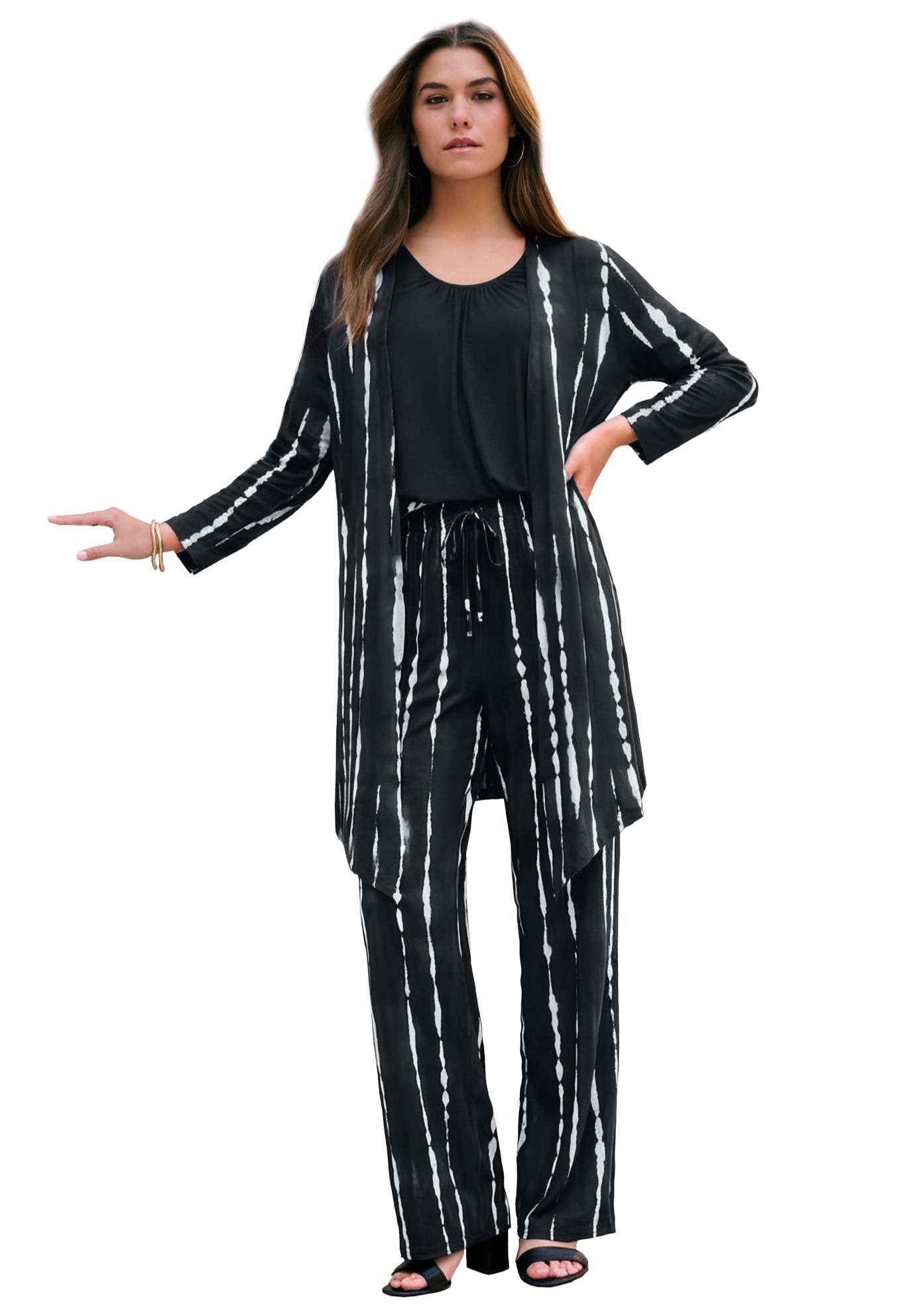 BLACK VARIEGATED TIE DYE