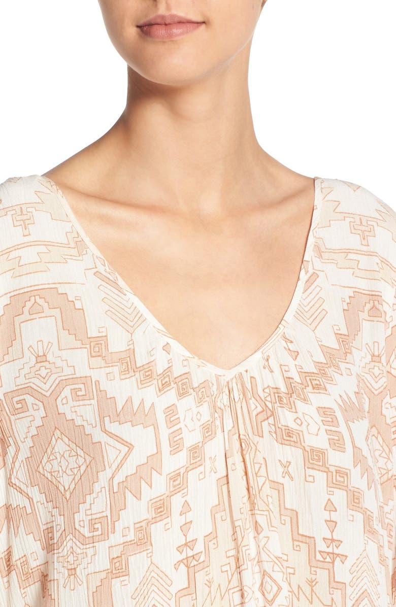 Billabong 'Sweet Sands' Print Long Sleeve Shift Dress, Alternate, color, 
