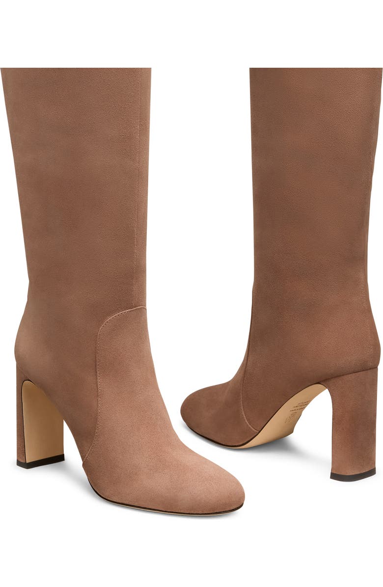 Stuart Weitzman Babette Over the Knee Tubo 85 Boot, Alternate, color, Taupe Suede