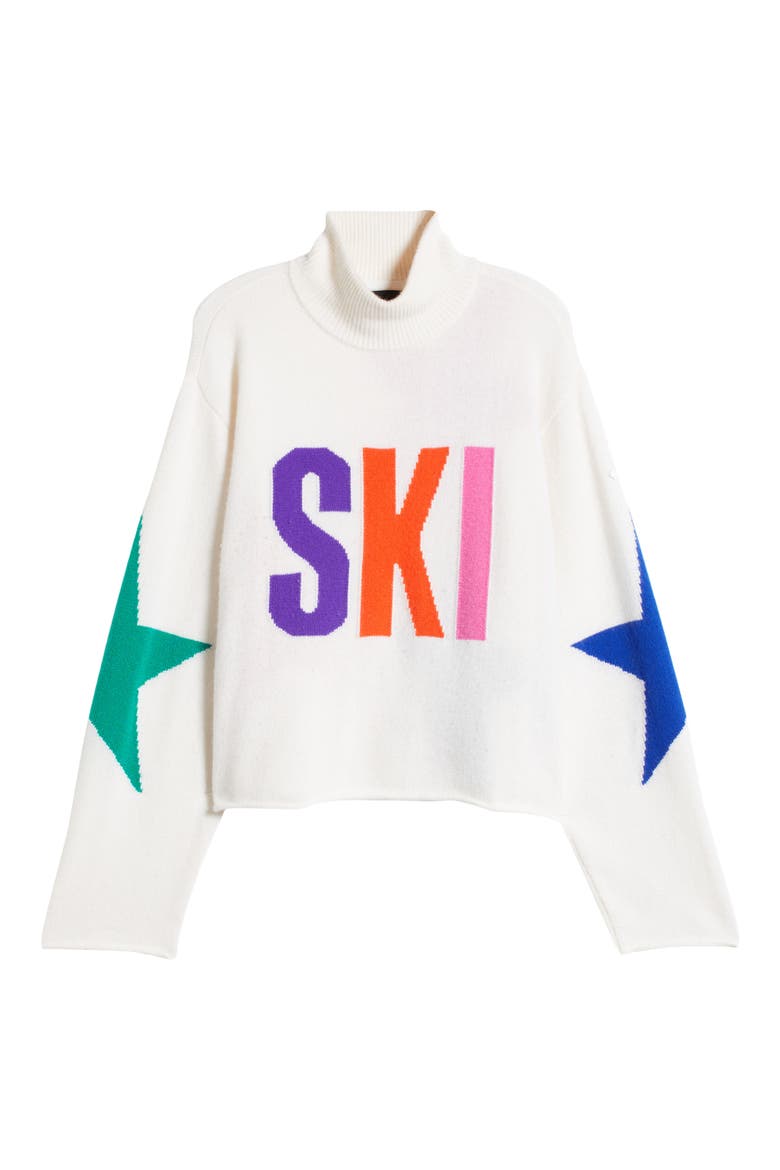 Calore Ski Merino Wool & Cashmere Sweater, Alternate, color, WHITE