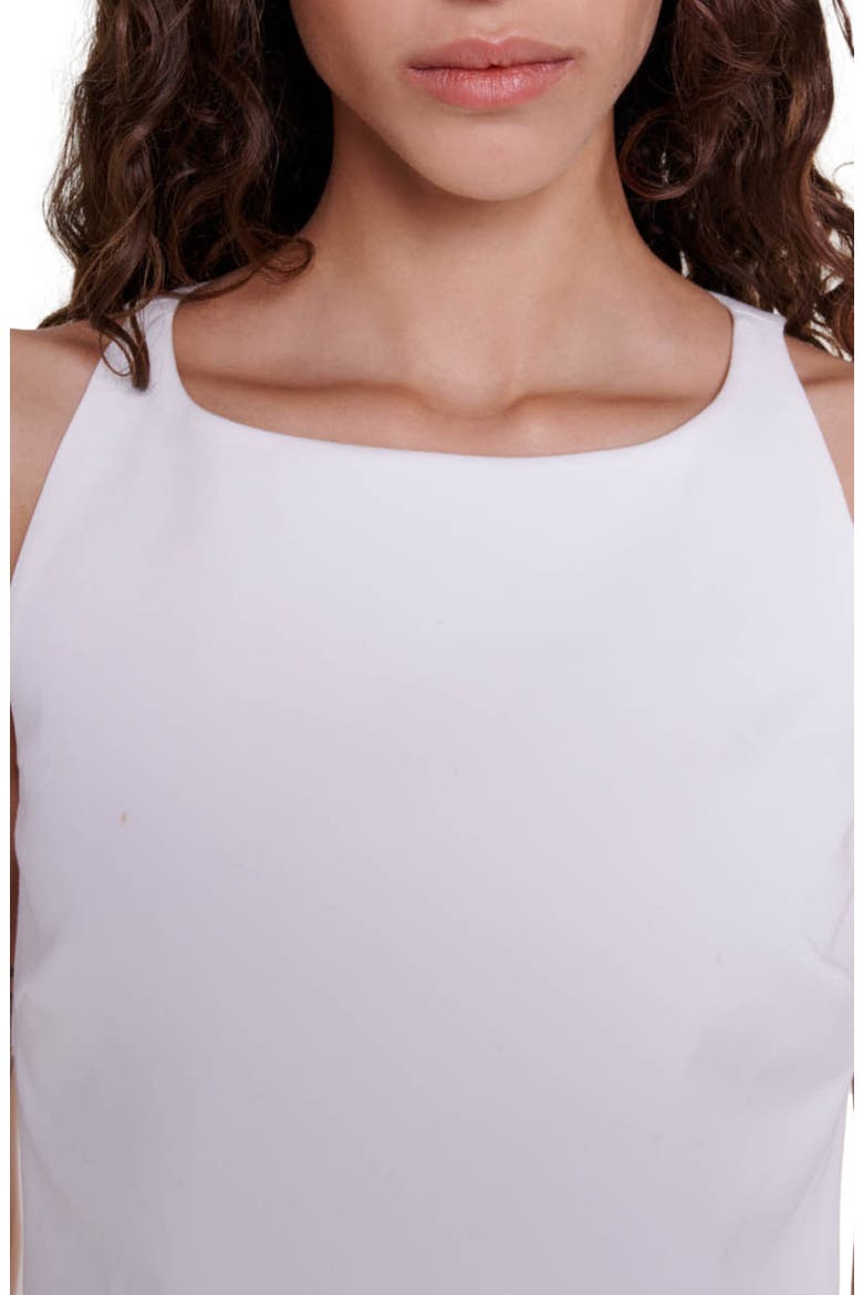 Ridroit Open Back Cotton Blend Minidress, Alternate, color, WHITE